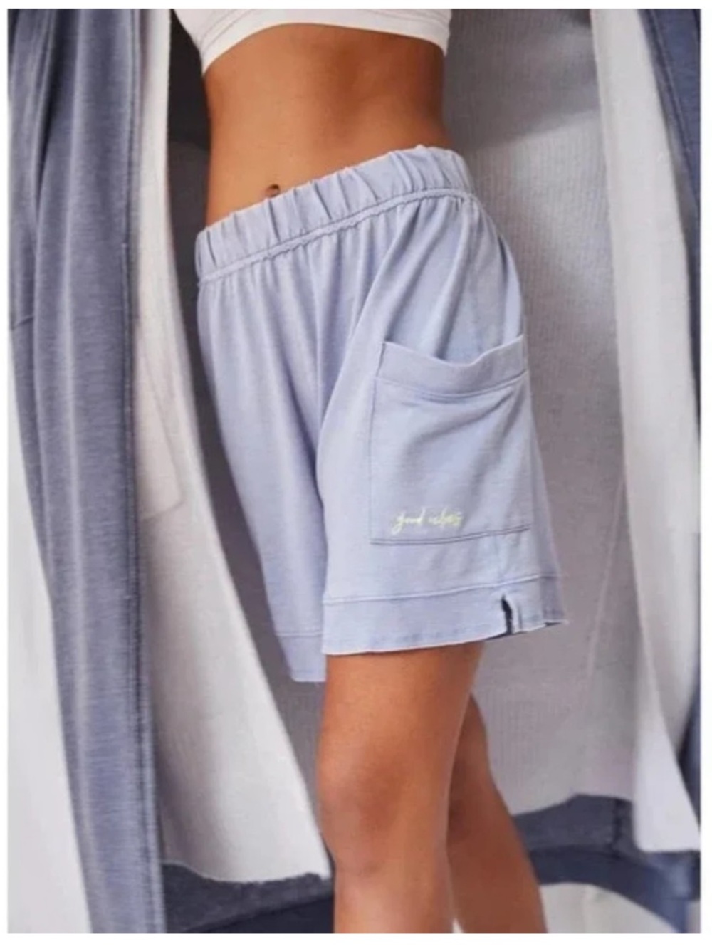 Free People Intimately Cozy Girl Lounge Distressed Pink Shorts Size M